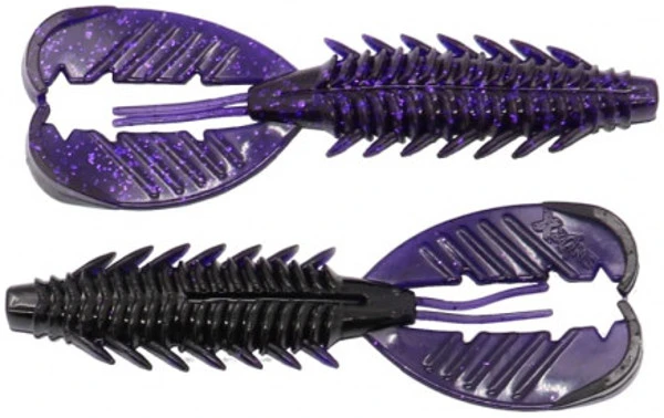 X Zone 4.25" Adrenaline Craw, Purple Shadow 3 X Zone 4.25" Adrenaline Craw, Purple Shadow