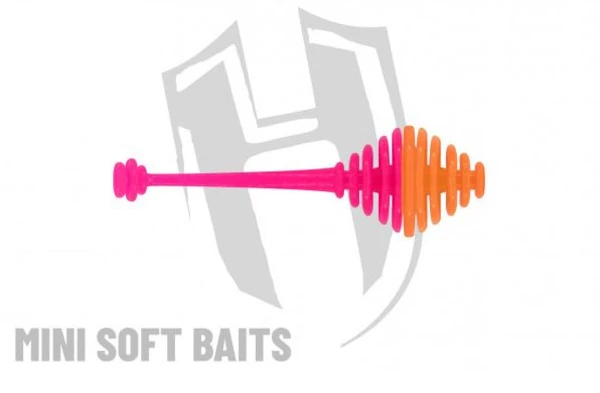 Herakles Mini Soft Baits Ringo Tail Cheese 50mm Orange Pink (14pcs) 3 Herakles Mini Soft Baits Ringo Tail Cheese 50mm Orange Pink (14pcs)