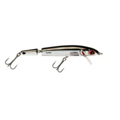 Bomber Jointed Wake Minnow CHRM/BLK BK