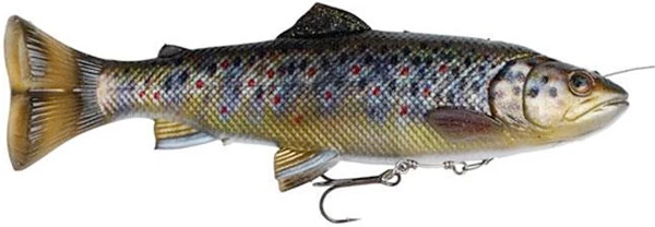 Savage Gear 4D Line Thru Pulsetail Trout 16cm, 51gr, Brown Trout 3 Savage Gear 4D Line Thru Pulsetail Trout 16cm, 51gr, Brown Trout