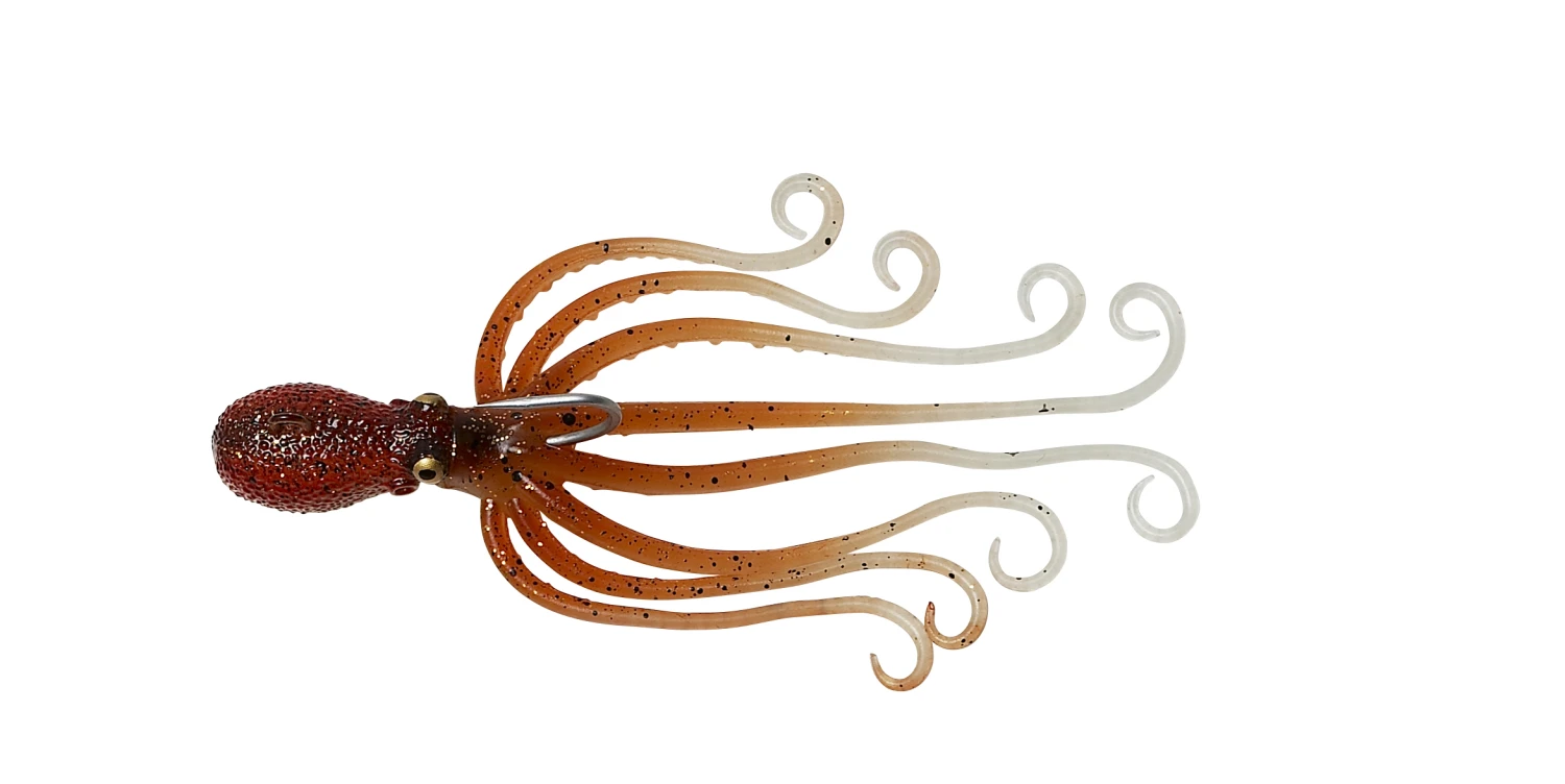 Savage Gear 3D Octopus 10cm 35g Sinking Brown Glow 3 Savage Gear 3D Octopus 10cm 35g Sinking Brown Glow