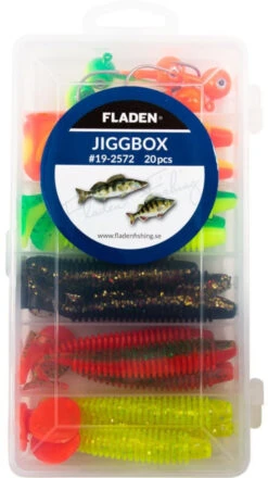 Fladen Ribbed Shad Jigs In Tackle Box 100mm, 20pcs -Exporteren Vis Kunsten Winkel a57b58b3a9b88770
